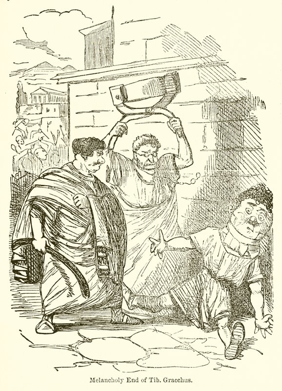 Melancholisches Ende von Tib. Gracchus von John Leech