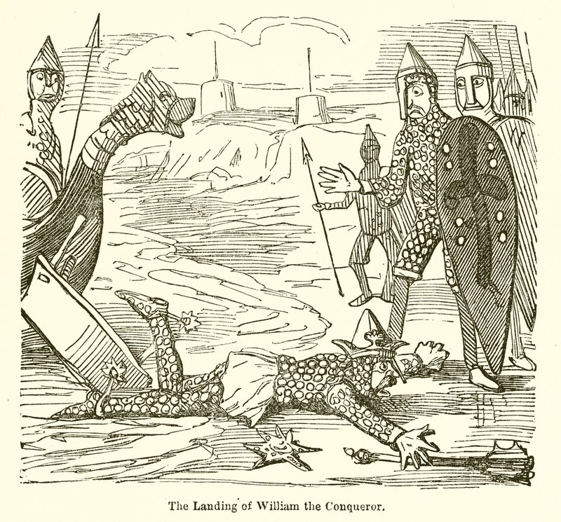 Die Landung von Wilhelm dem Eroberer von John Leech