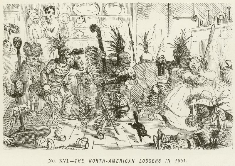 Die nordamerikanischen Mieter im Jahr 1851 von John Leech