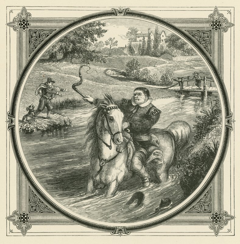Obwohl ans Wasser gebracht, kann kein Schlag das Pferd zum Trinken zwingen von John Leighton