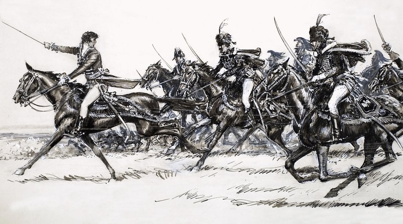 Kavallerieangriff von John Millar Watt