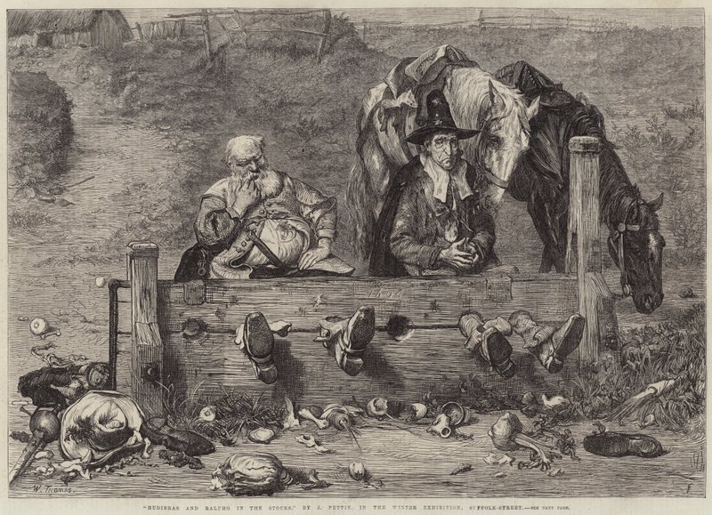 Hudibras und Ralpho im Pranger von John Pettie