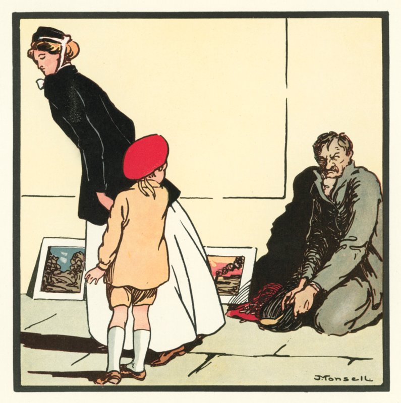 Kensington Rhymes: Der Straßenkünstler von John Robert (after) Monsell