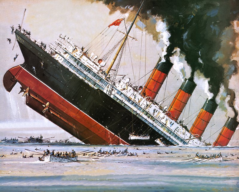 Untergang der Lusitania im Mai 1915 von John S. Smith