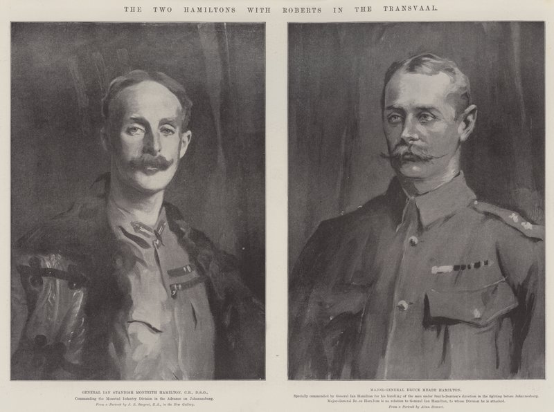 Die beiden Hamiltons mit Roberts im Transvaal von John Singer Sargent