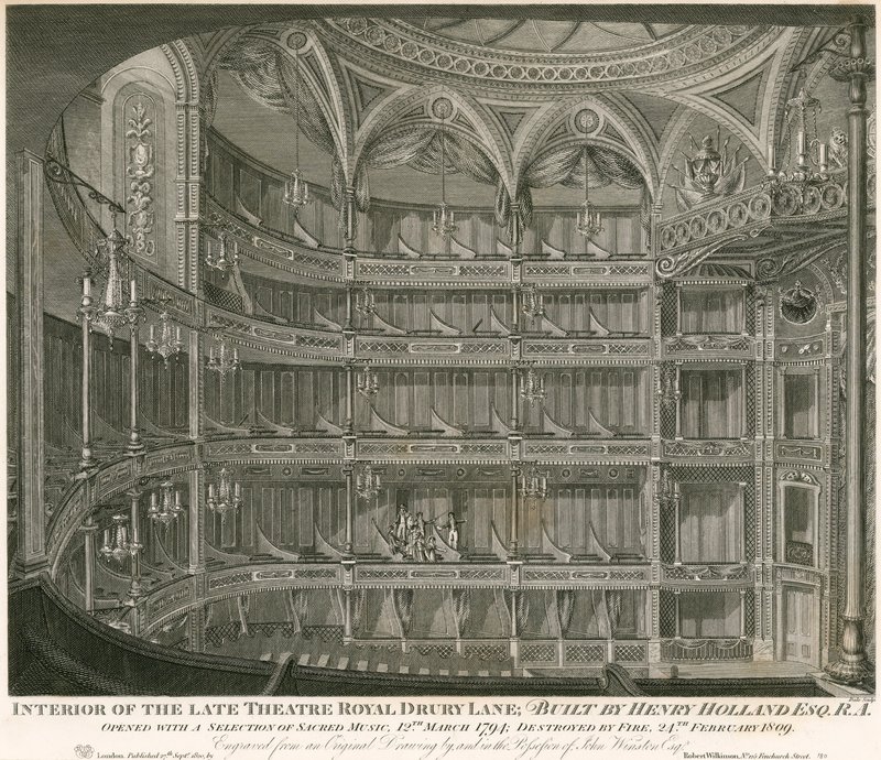 Innenraum des ehemaligen Theatre Royal, Drury Lane, London von John Winston
