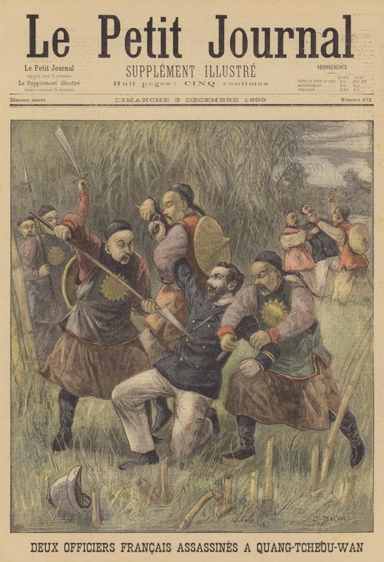 Tötung von zwei französischen Marineoffizieren in Guangzhouwan, China von Jose Belon