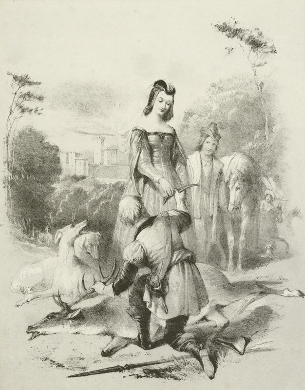 Der schöne Förster, König James I. und seine Tochter im Greenwich Park von Joseph Nash