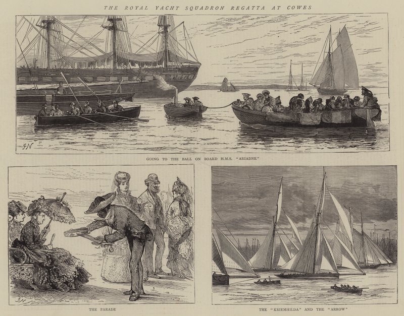 Die Regatta des Royal Yacht Squadron in Cowes von Joseph Nash