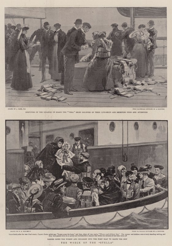 Das Wrack der Stella von Joseph Nash