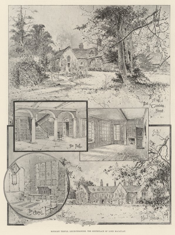 Rothley Temple, Leicestershire, der Geburtsort von Lord Macaulay von Joseph Holland Tringham