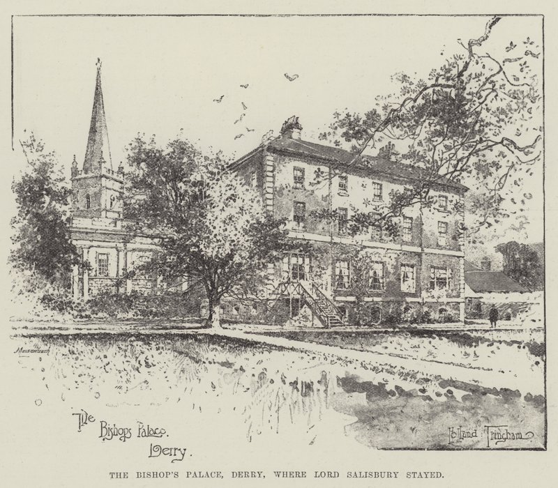 Der Bischofspalast, Derry, wo Lord Salisbury übernachtete von Joseph Holland Tringham