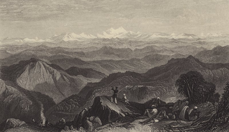 Schneebedeckte Bergkette, von Tyne oder Marma von after Joseph Mallord William Turner