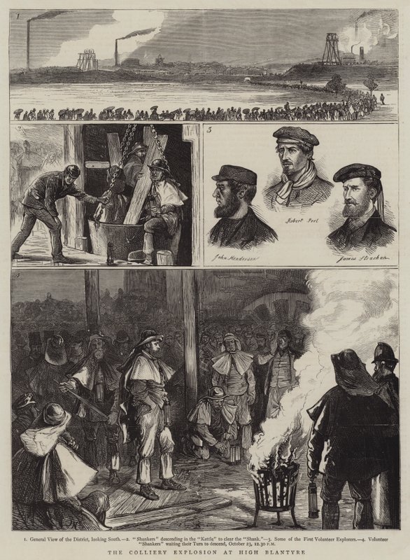 Die Grubenexplosion in High Blantyre von Joseph Nash
