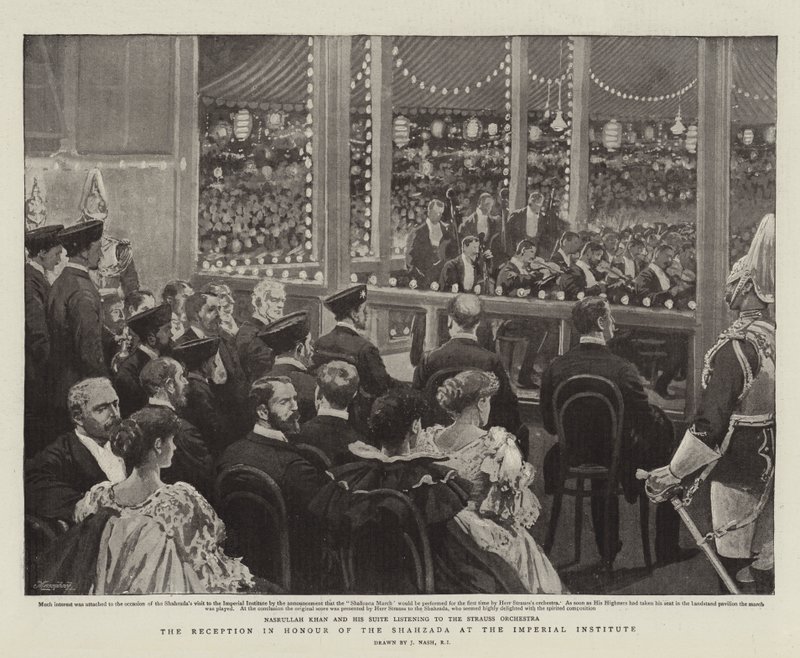 Der Empfang zu Ehren des Shahzada im Imperial Institute von Joseph Nash