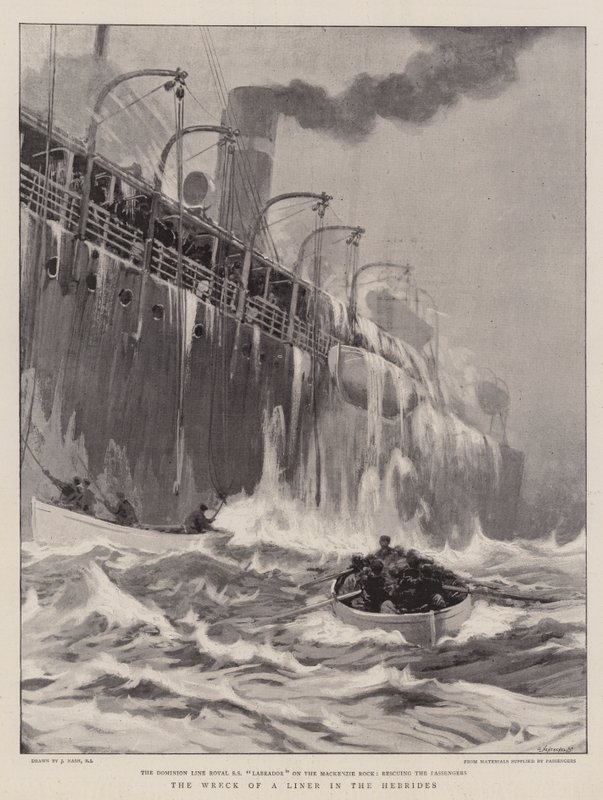 Das Wrack eines Liners in den Hebriden von Joseph Nash