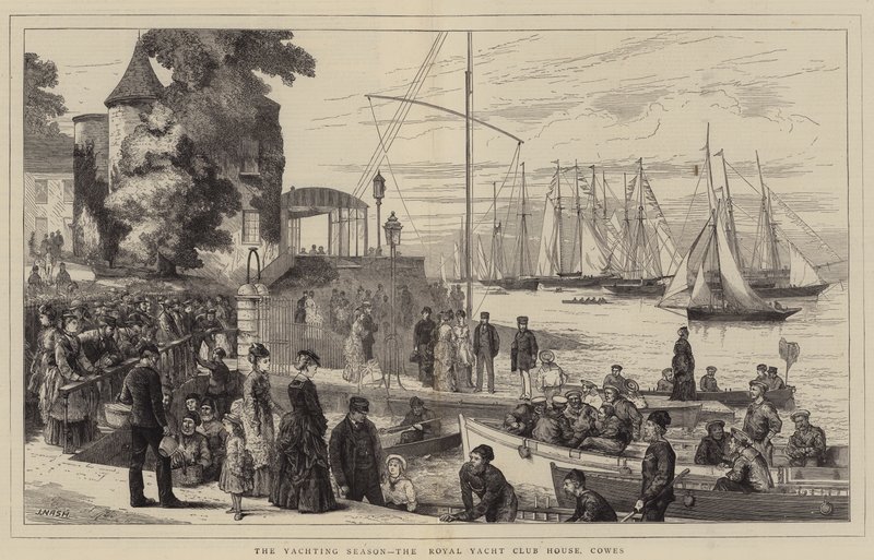 Die Segelsaison, das Royal Yacht Club House, Cowes von Joseph Nash