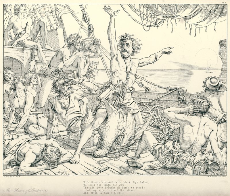 Illustration zu Coleridges Rime of The Ancient Mariner (Gravur) von Joseph Noel (after) Paton