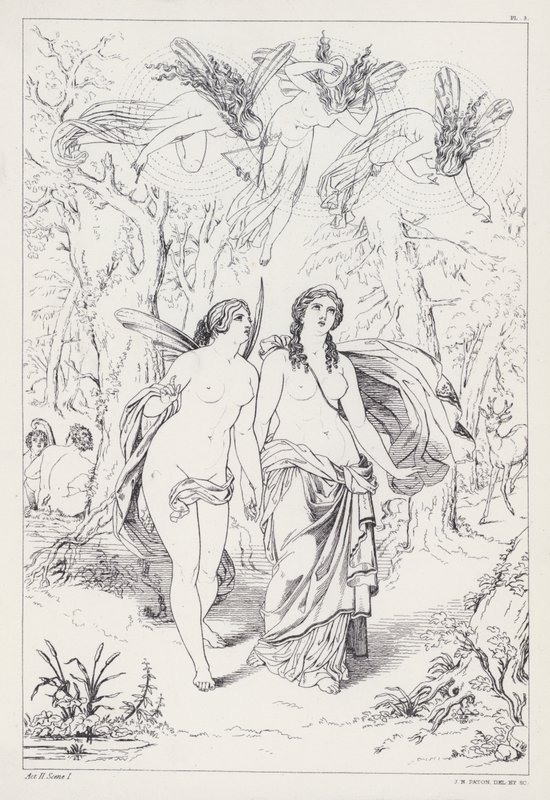 Prometheus Unbound, Akt II, Szene 1 von Joseph Noel after Paton