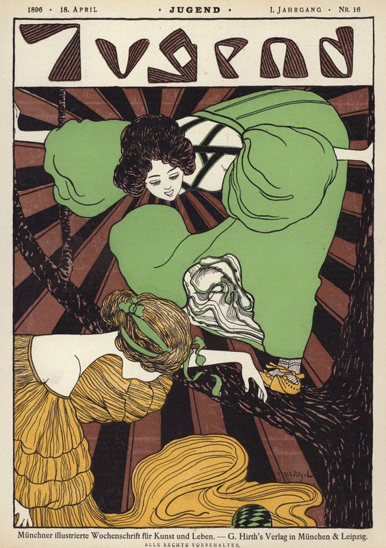 Titelillustration für die Zeitschrift Jugend von Joseph Rudolf Witzel