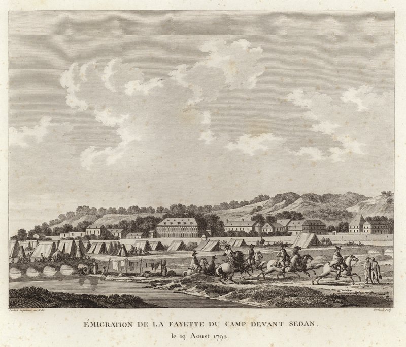 Der Marquis de Lafayette flieht aus dem Lager bei Sedan von Joseph Swebach Desfontaines