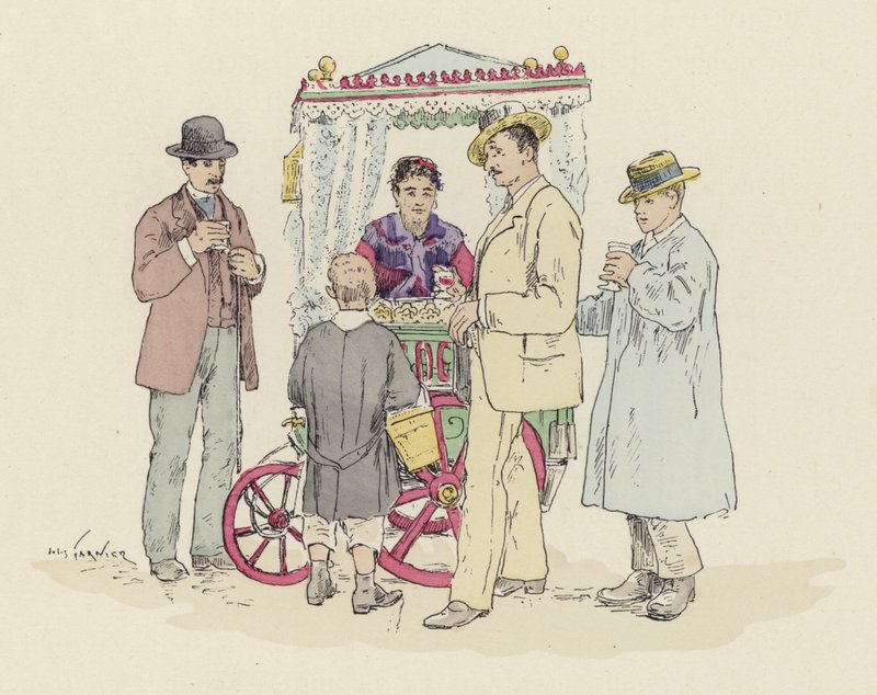 Limonadenverkäufer auf dem Jahrmarkt von Jules Arsene (after) Garnier