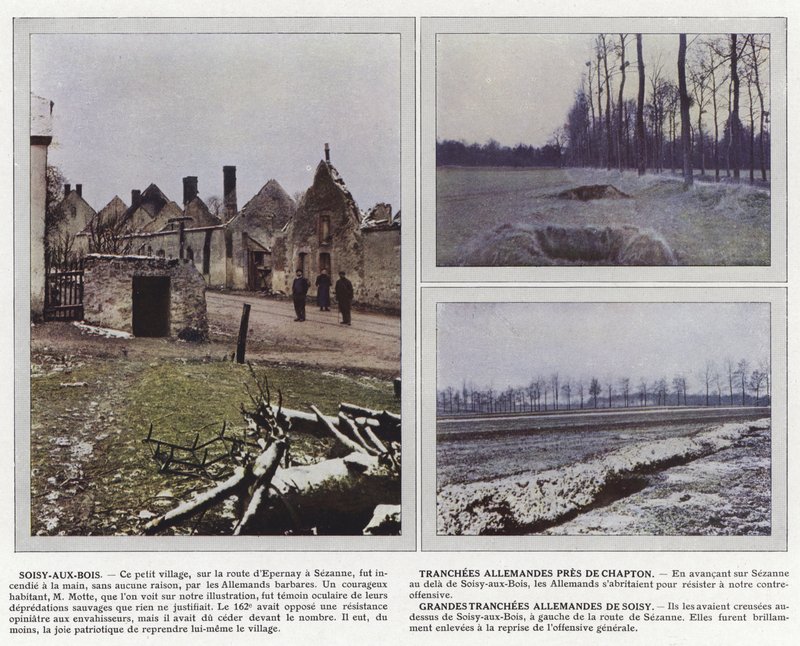 Soisy-aux-Bois, Deutsche Schützengräben bei Chapton, Große Deutsche Schützengräben von Soisy von Jules Gervais Courtellemont