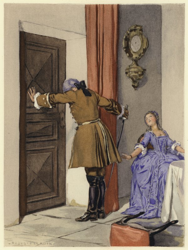Illustration für die Memoiren von Casanova von Jules Marie Auguste Leroux