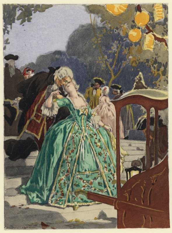 Illustration für die Memoiren von Casanova von Jules Marie Auguste Leroux
