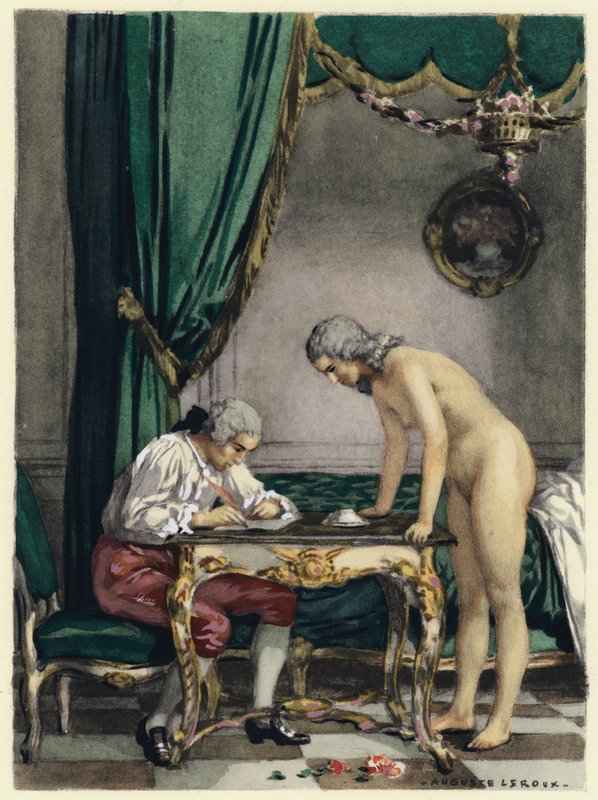 Illustration für die Memoiren von Casanova von Jules Marie Auguste Leroux