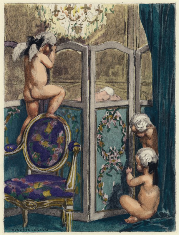 Illustration für die Memoiren von Casanova von Jules Marie Auguste Leroux
