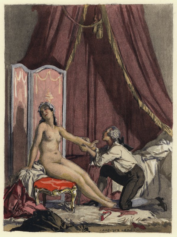Illustration für die Memoiren von Casanova von Jules Marie Auguste Leroux