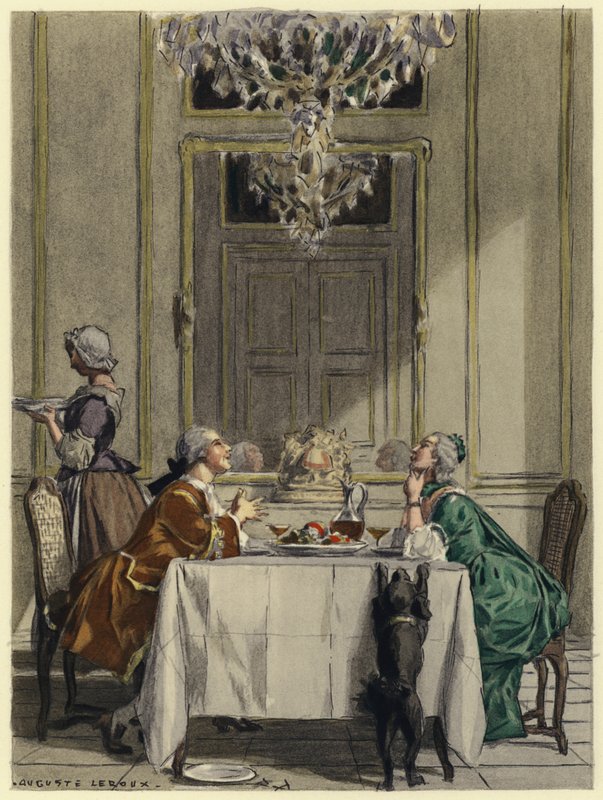 Illustration für die Memoiren von Casanova von Jules Marie Auguste Leroux