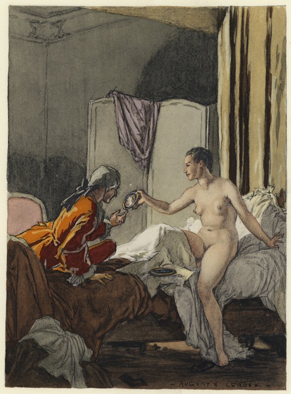 Illustration für die Memoiren von Casanova von Jules Marie Auguste Leroux