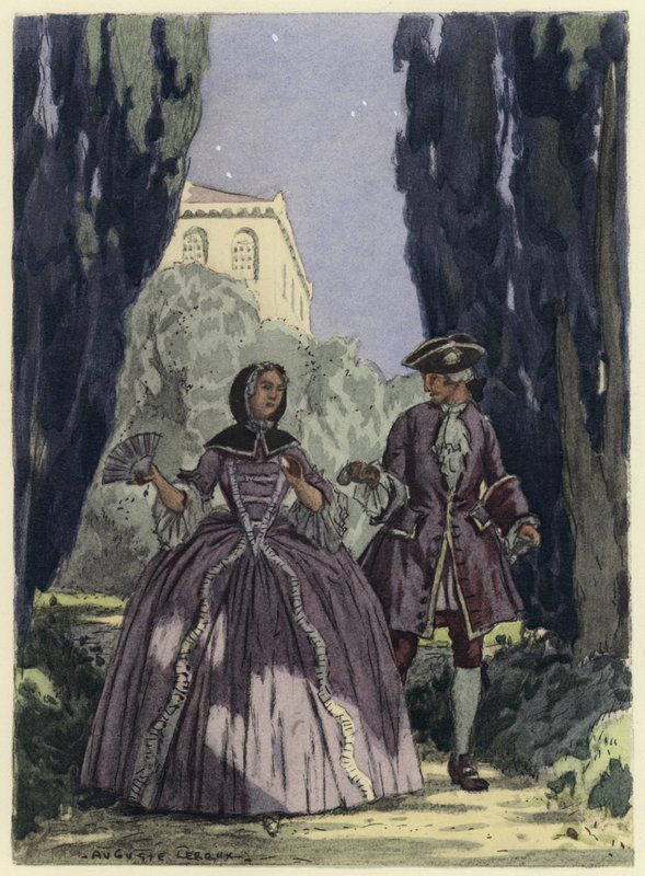 Illustration für die Memoiren von Casanova von Jules Marie Auguste Leroux