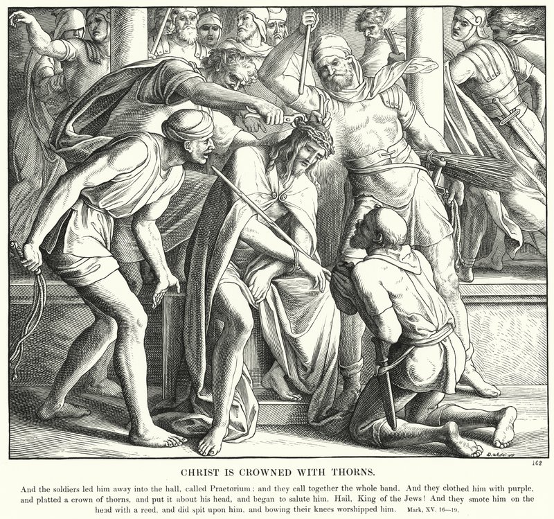Christus wird mit Dornen gekrönt von Julius (after) Schnorr von Carolsfeld