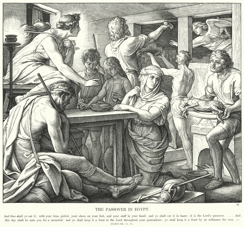 Das Passahfest in Ägypten von Julius (after) Schnorr von Carolsfeld
