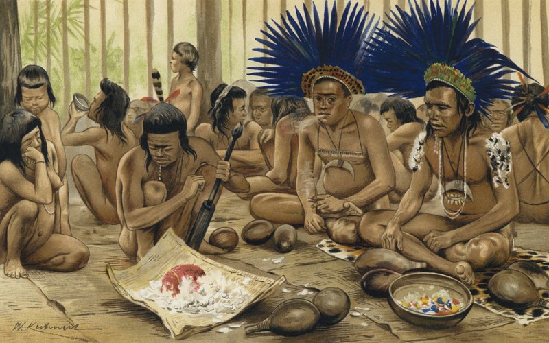 Fest der Toten der Bororo-Indianer Zentralbrasiliens von Karl Von den Steinen