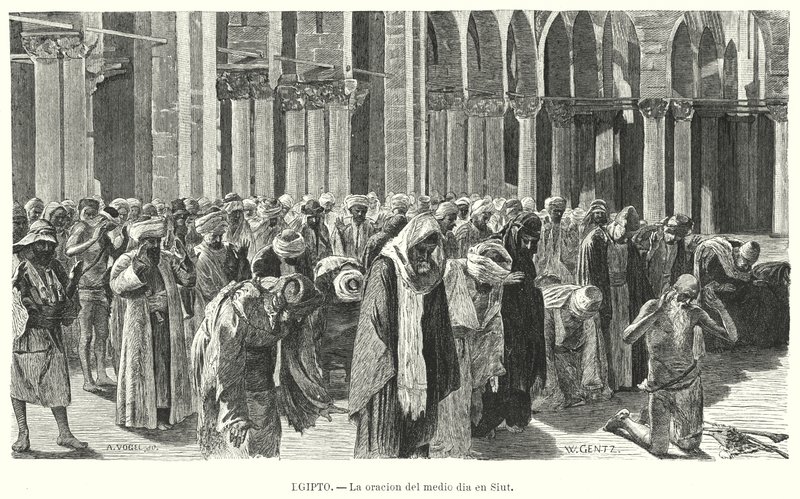 Mittagsgebete in Asyut, Ägypten von Karl Wilhelm Gentz