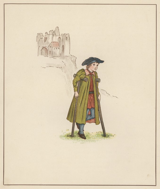 Kate Greenaway Illustration für Der Rattenfänger von Hameln von Robert Browning (Farblithographie) von Kate (after) Greenaway