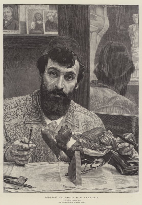 Porträt von Signor G B Amendola von Lawrence Alma Tadema