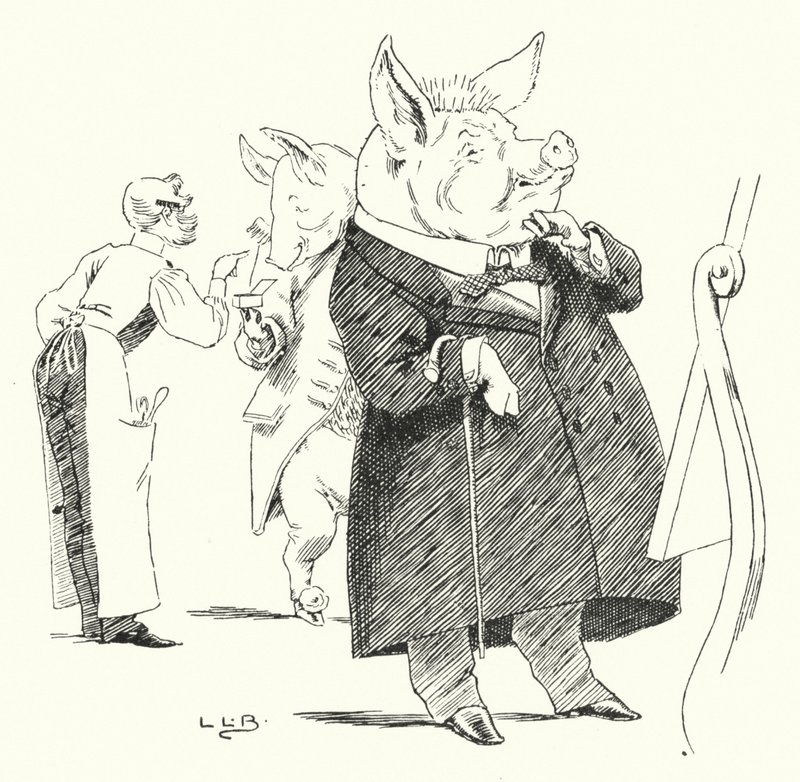 Barbier, Barbier, rasiere ein Schwein; wie viele Haare machen eine Perücke? von Leonard Leslie Brooke