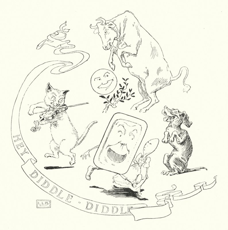 Hey! diddle, diddle, die Katze und die Geige (Gravur) von Leonard Leslie Brooke