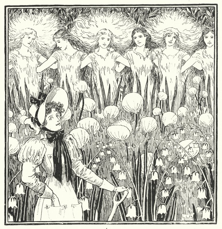 Fräulein Mary, ganz im Gegenteil, wie wächst dein Garten? (Gravur) von Leonard Leslie Brooke