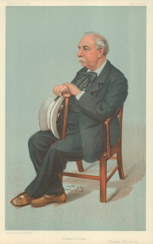 Mr. Charles Santley, Student und Sänger, 27. Februar 1902, Vanity Fair Karikatur von Leslie Matthew Ward