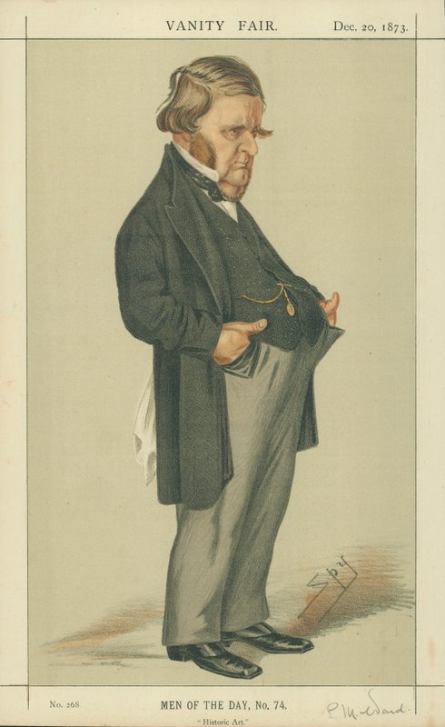 Mr. Edward Matthew Ward, Historische Kunst, 20. Dezember 1873, Vanity Fair Karikatur von Leslie Matthew Ward