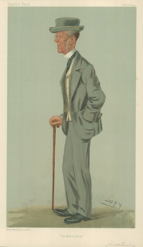 Mr. Edward Weatherby, Das Match-Buch, 17. Oktober 1901, Vanity Fair Karikatur von Leslie Matthew Ward