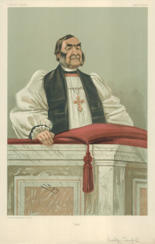 Der ehrwürdige Frederick Temple, Erzbischof von Canterbury, 11. September 1902, Vanity Fair Karikatur von Leslie Matthew Ward