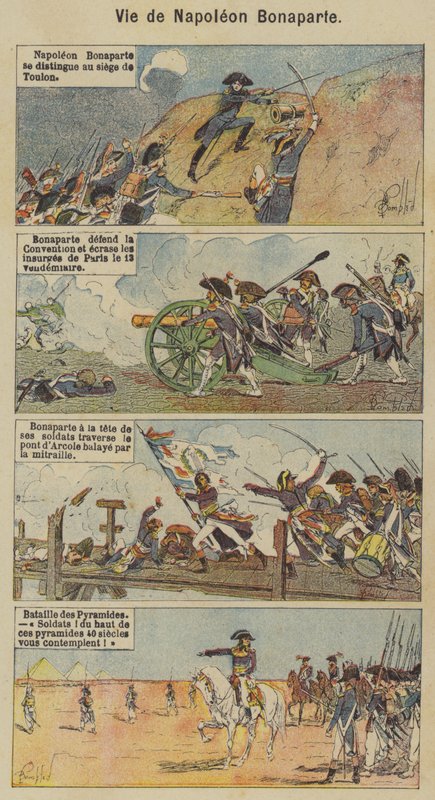 Leben von Napoleon Bonaparte (Farblithografie) von Louis Charles (after) Bombled