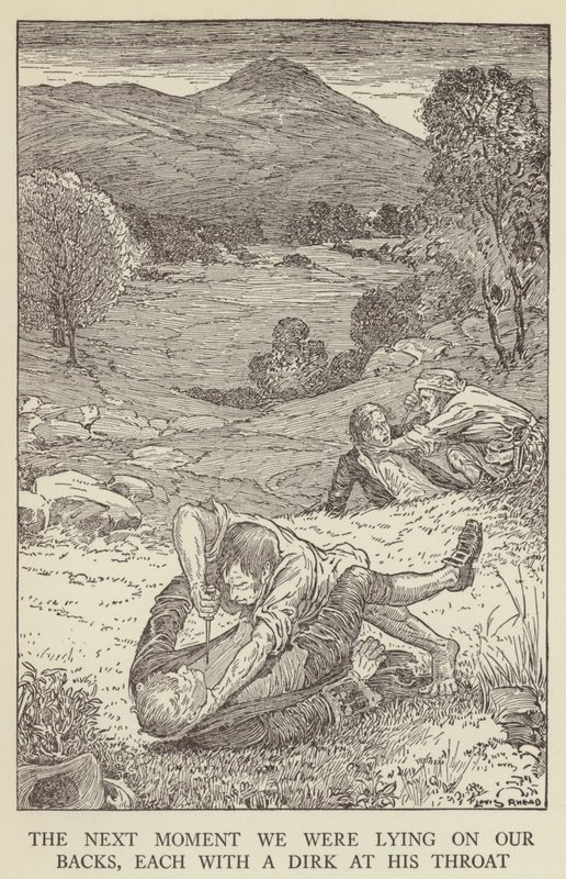 Illustration für Entführt von Robert Louis Stevenson von Louis John Rhead